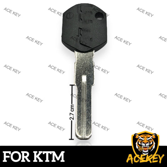 KTM 1050 1190 1290 RC8R Motorcycle Black Blank Key No Chip