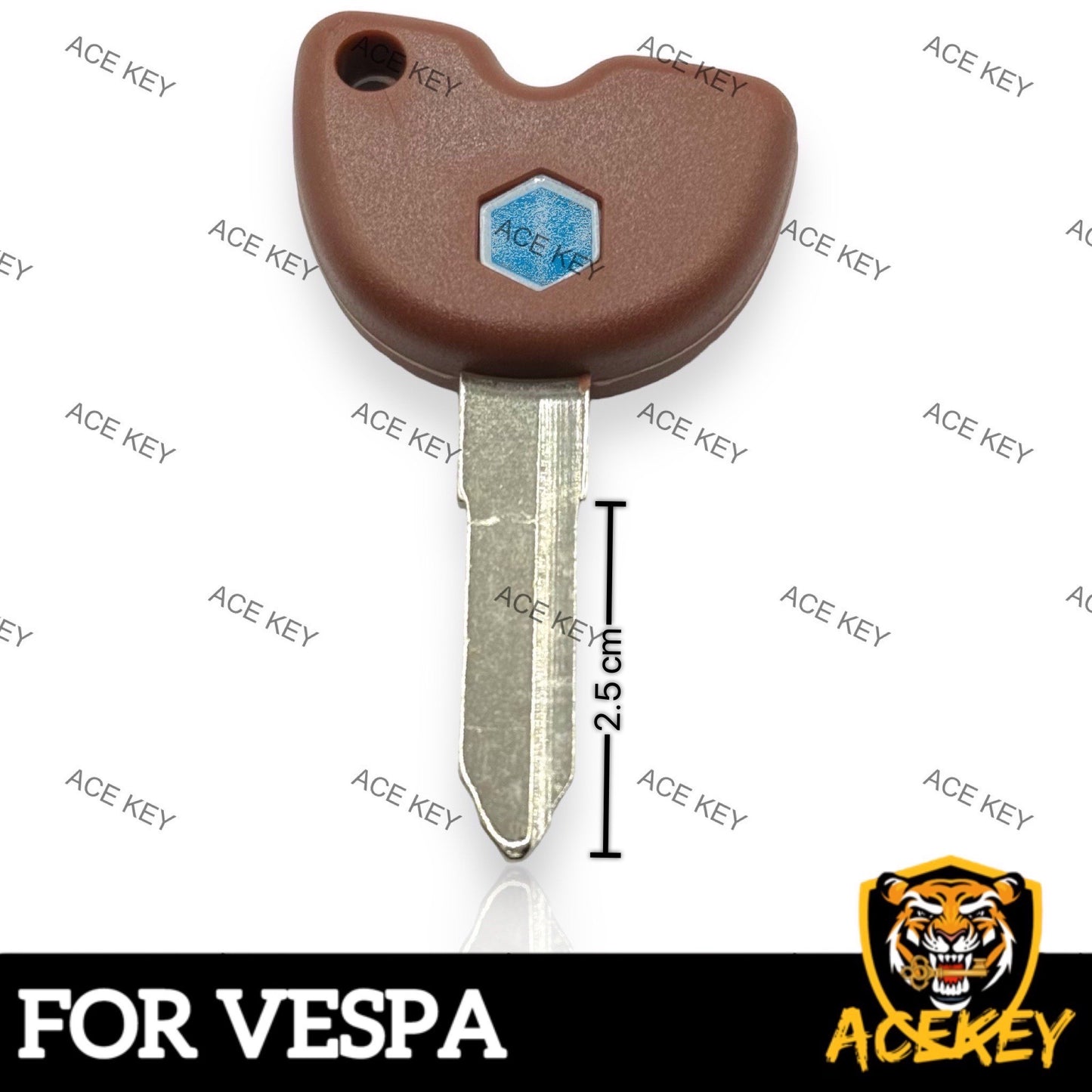 Vespa FLY Piaggio 125 150 Scooter Brown Uncut Blank Key No Chip