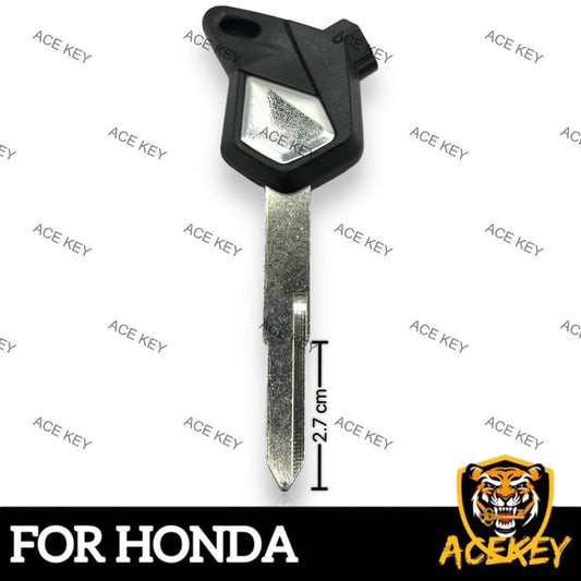 Honda HON42 Uncut Black Blank Key Right Slot Motorcycle