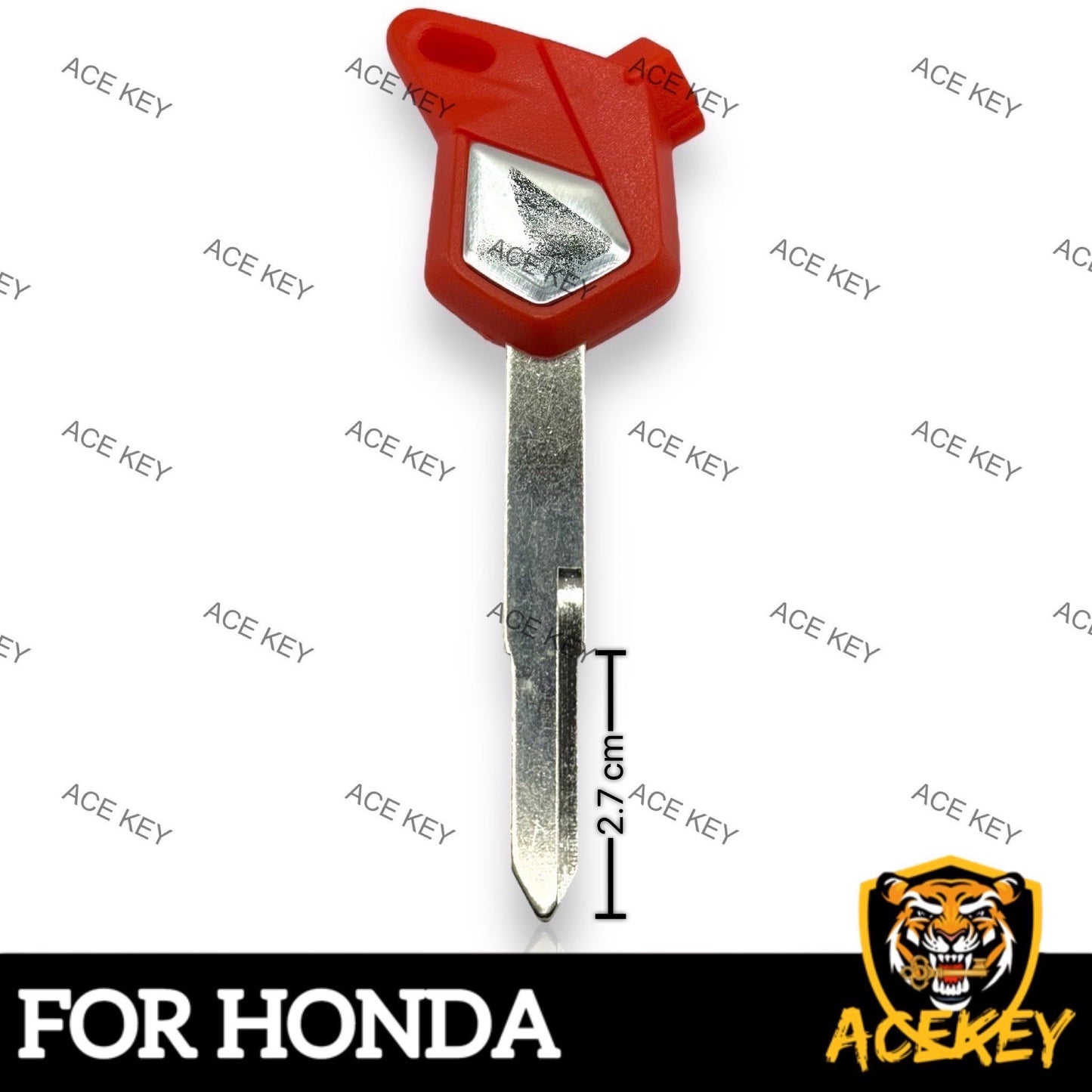 Honda HON42 Uncut Red Blank Key Right Slot Motorcycle