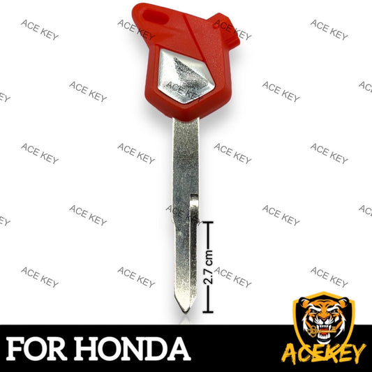 Honda HON42 Uncut Red Blank Key Right Slot Motorcycle