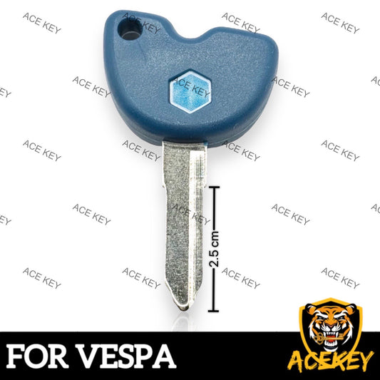 Vespa FLY Piaggio 125 150 Scooter Blue Uncut Blank Key No Chip